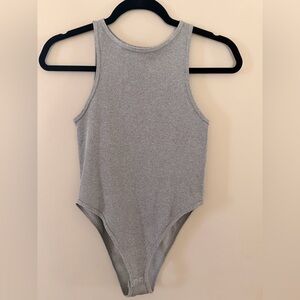 Gray One Piece Bodysuit
